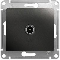 Розетка TV Оконечная без рамки Systeme Electric Glossa 1-м. антрацит картинка